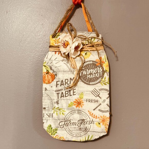 Mason Jar Hanging Wall Decor (Farm fresh| Farmers market) - Picture 4 of 6